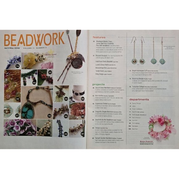 Beadwork Magazine April May 2008 Great Spring Bracelets - Picture 2 of 16